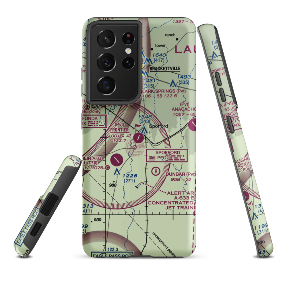 Frontier Airport (55XS) VFR Sectional Samsung Phone Case Samsung Galaxy S21 Ultra model shown