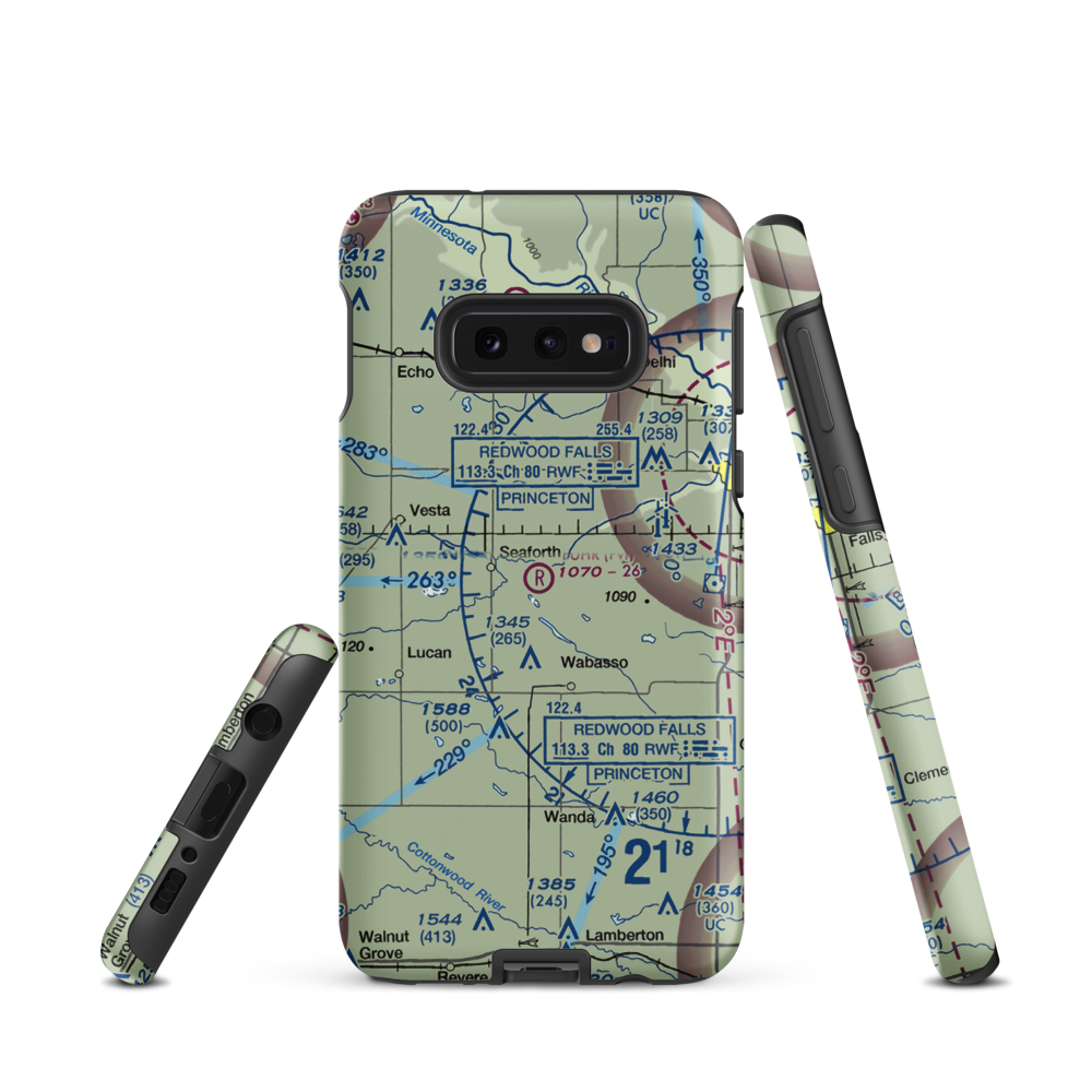 Fuhr Flying Svc Airport (60MN) VFR Sectional Samsung Phone Case Samsung Galaxy S10 Plus model shown