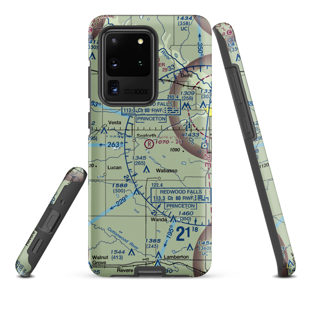 Fuhr Flying Svc Airport (60MN) VFR Sectional Samsung Phone Case Samsung Galaxy S20 Ultra model shown