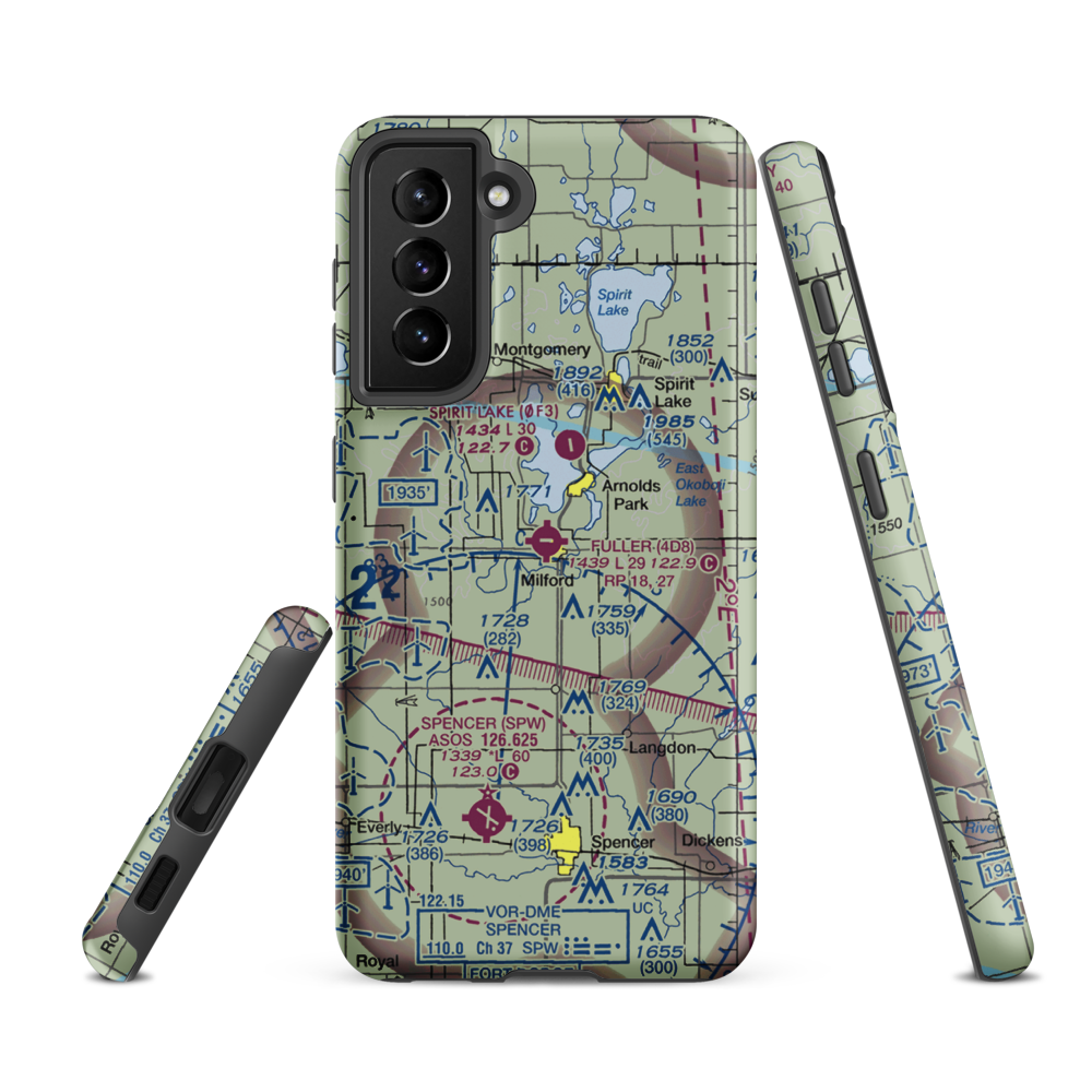 Fuller Airport (4D8) VFR Sectional Samsung Phone Case Samsung Galaxy S21 FE model shown