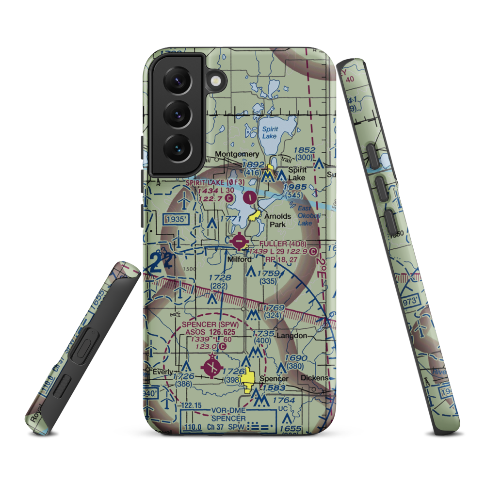 Fuller Airport (4D8) VFR Sectional Samsung Phone Case Samsung Galaxy S22 Plus model shown