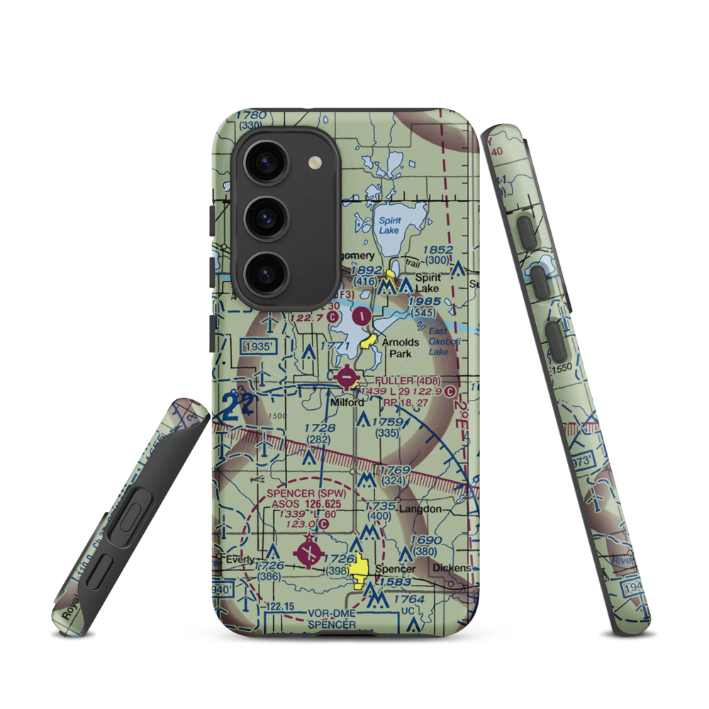 Fuller Airport (4D8) VFR Sectional Samsung Phone Case Samsung Galaxy S23 model shown