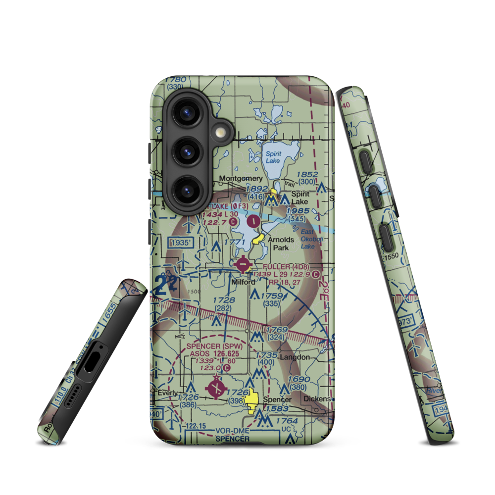 Fuller Airport (4D8) VFR Sectional Samsung Phone Case Samsung Galaxy S24 model shown