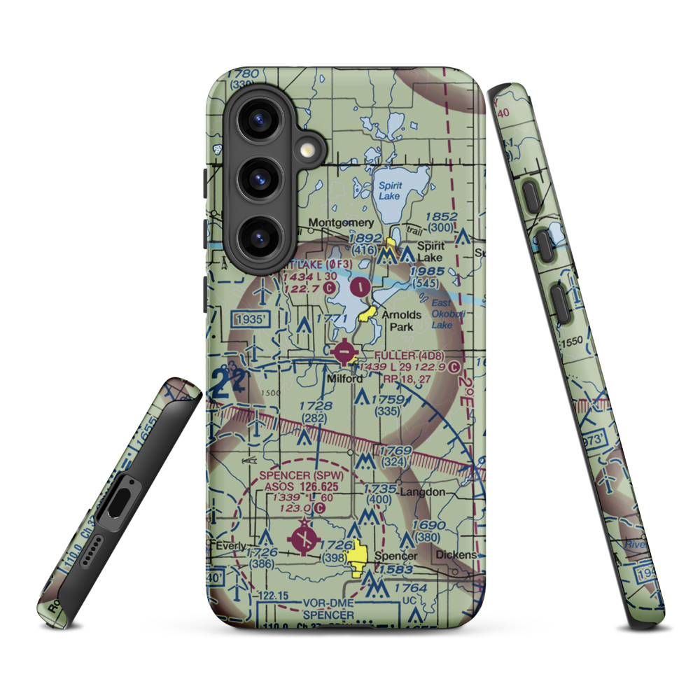 Fuller Airport (4D8) VFR Sectional Samsung Phone Case Samsung Galaxy S24 Plus model shown