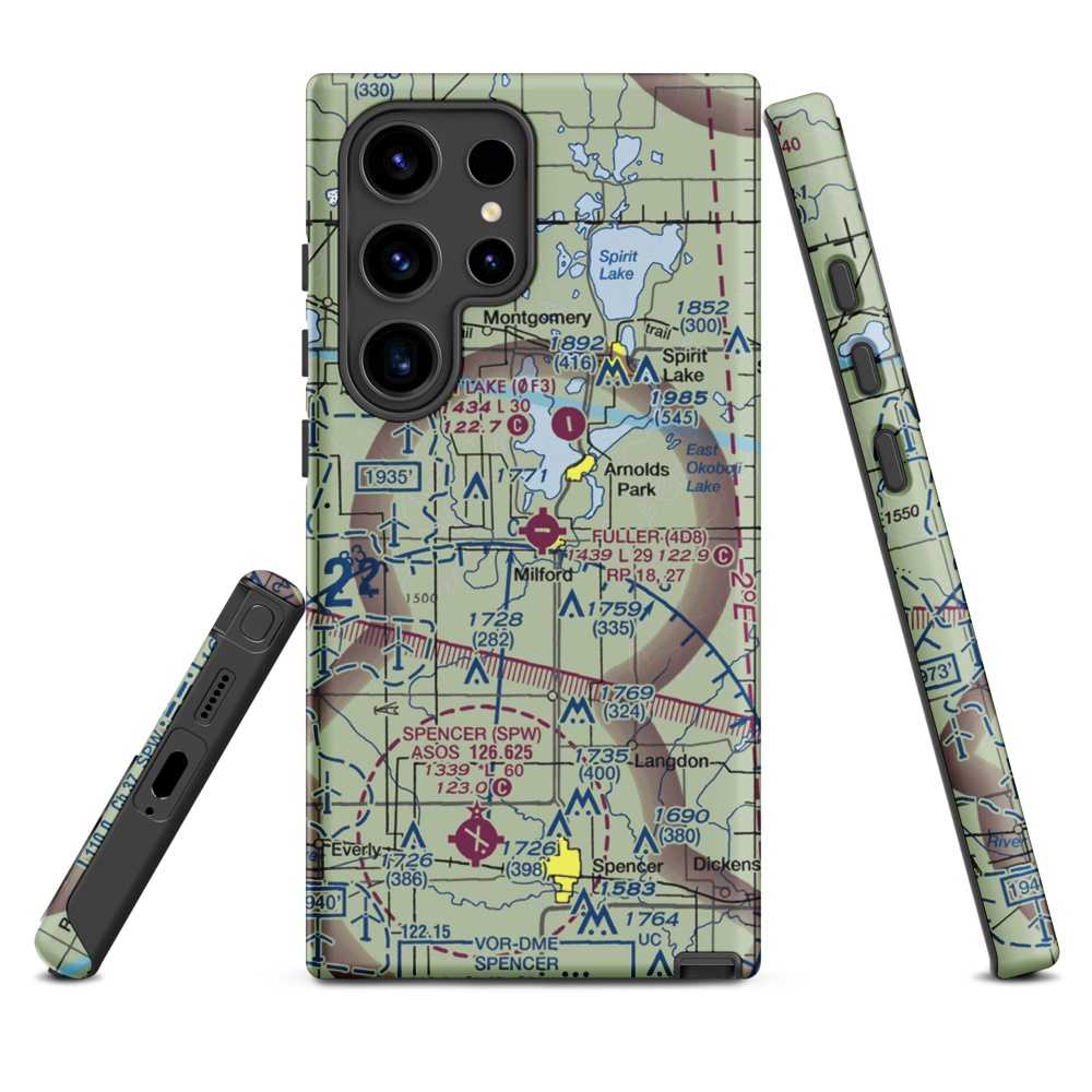 Fuller Airport (4D8) VFR Sectional Samsung Phone Case Samsung Galaxy S24 Ultra model shown