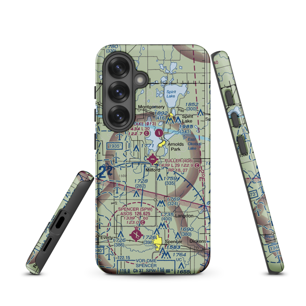 Fuller Airport (4D8) VFR Sectional Samsung Phone Case Samsung Galaxy S25 model shown