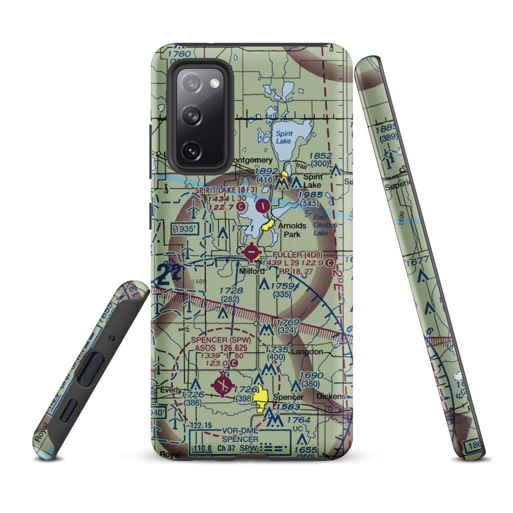 Fuller Airport (4D8) VFR Sectional Samsung Phone Case Samsung Galaxy S20 FE model shown