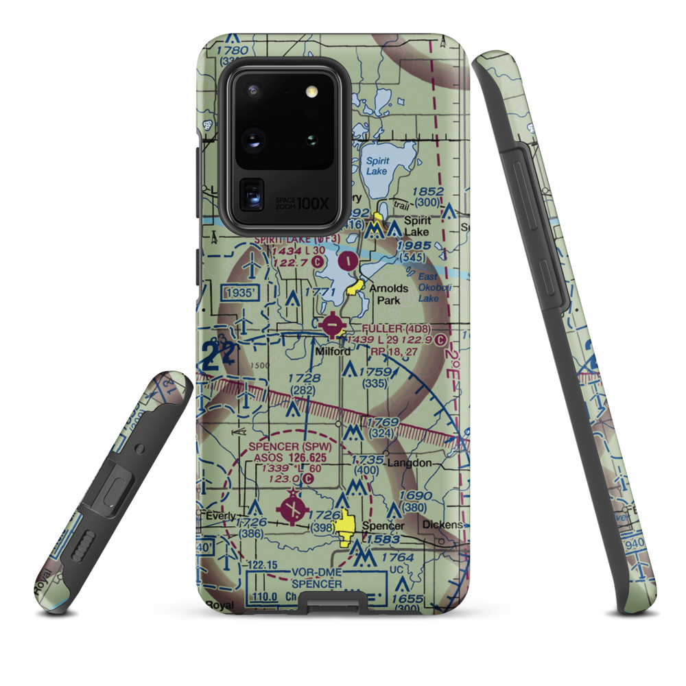 Fuller Airport (4D8) VFR Sectional Samsung Phone Case Samsung Galaxy S20 Ultra model shown