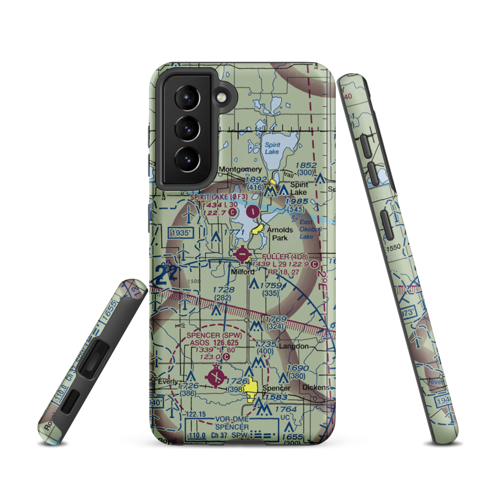 Fuller Airport (4D8) VFR Sectional Samsung Phone Case Samsung Galaxy S21 model shown
