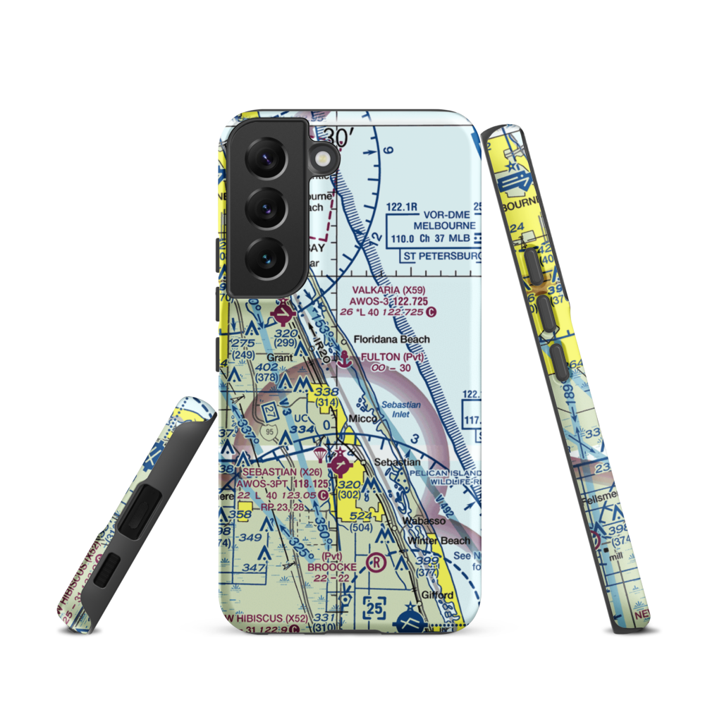 Fulton Seaplane Base (0FD6) VFR Sectional Samsung Phone Case Samsung Galaxy S22 model shown