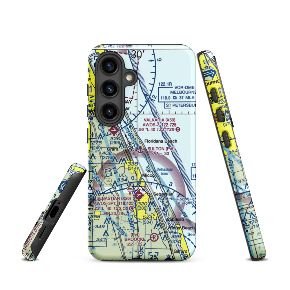 Fulton Seaplane Base (0FD6) VFR Sectional Samsung Phone Case Samsung Galaxy S24 model shown