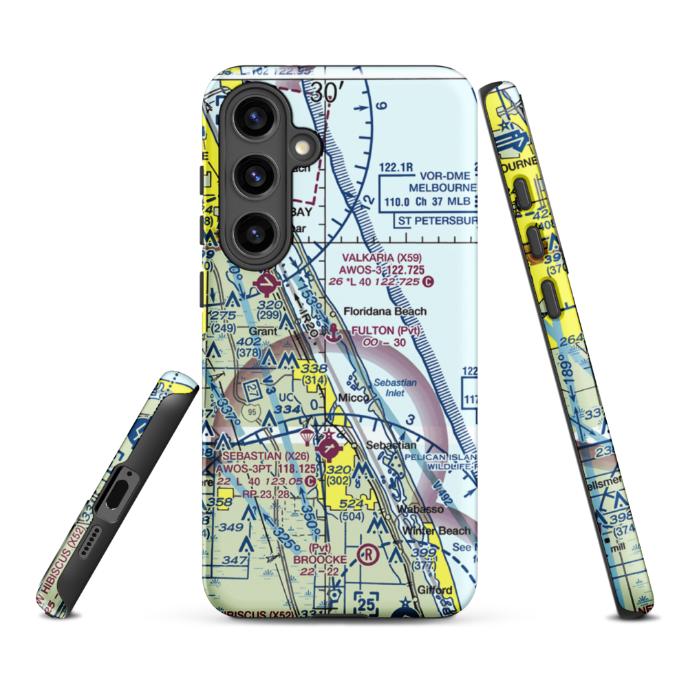 Fulton Seaplane Base (0FD6) VFR Sectional Samsung Phone Case Samsung Galaxy S24 Plus model shown