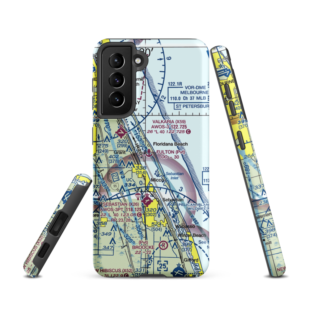 Fulton Seaplane Base (0FD6) VFR Sectional Samsung Phone Case Samsung Galaxy S21 model shown