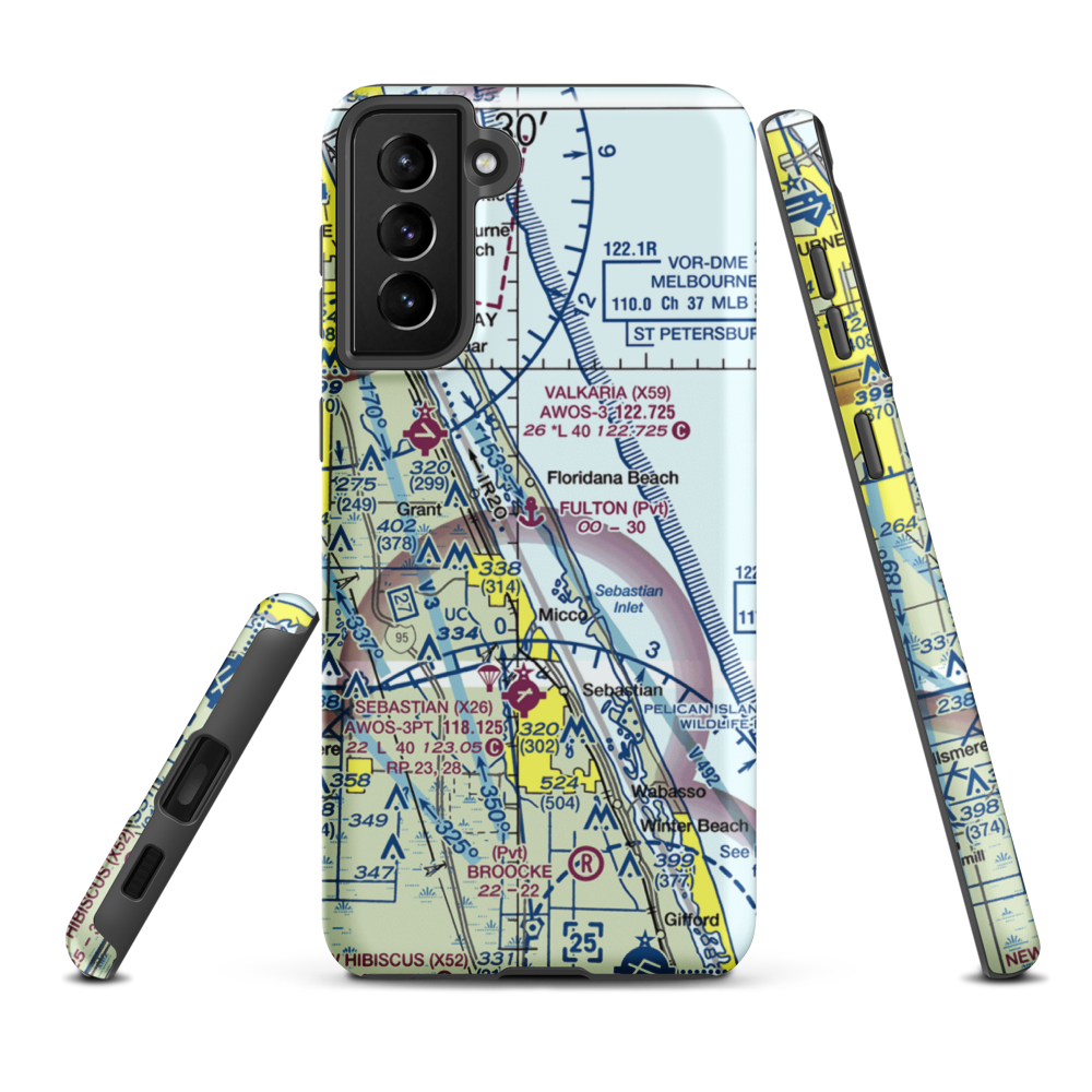 Fulton Seaplane Base (0FD6) VFR Sectional Samsung Phone Case Samsung Galaxy S21 Plus model shown