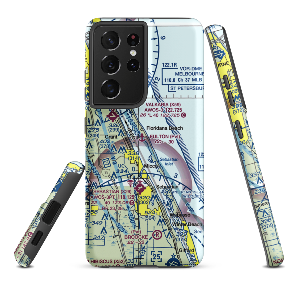 Fulton Seaplane Base (0FD6) VFR Sectional Samsung Phone Case Samsung Galaxy S21 Ultra model shown