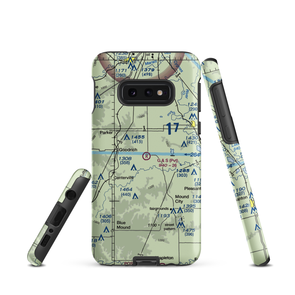 G & S Space Port Airport (14KS) VFR Sectional Samsung Phone Case Samsung Galaxy S10e model shown
