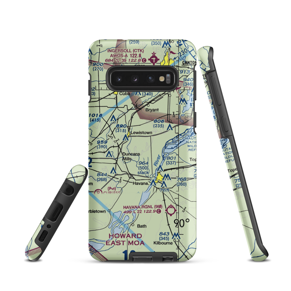 G. Bray Airport (34IL) VFR Sectional Samsung Phone Case Samsung Galaxy S10 model shown