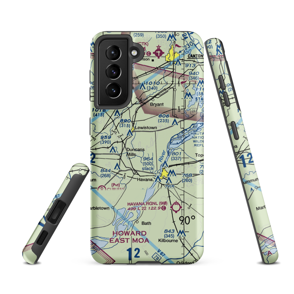 G. Bray Airport (34IL) VFR Sectional Samsung Phone Case Samsung Galaxy S21 Ultra model shown