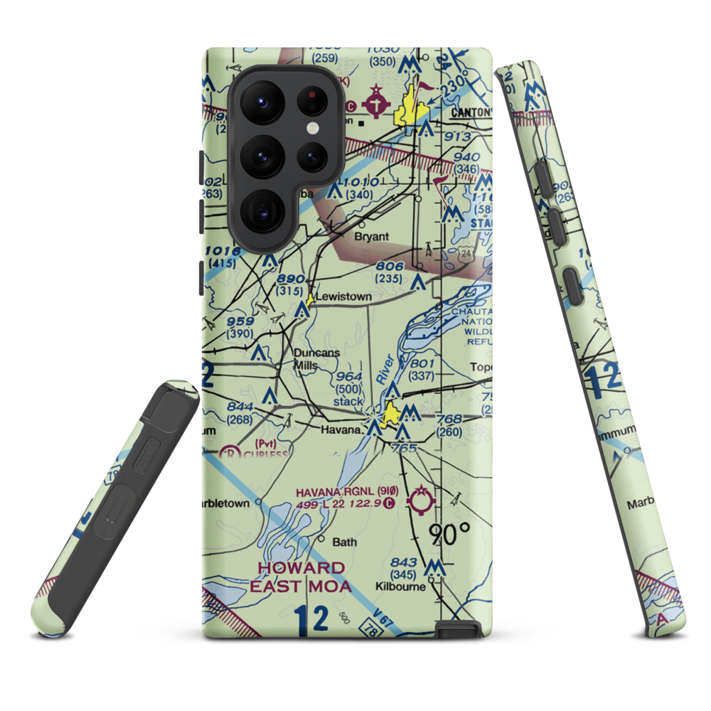 G. Bray Airport (34IL) VFR Sectional Samsung Phone Case Samsung Galaxy S22 Ultra model shown