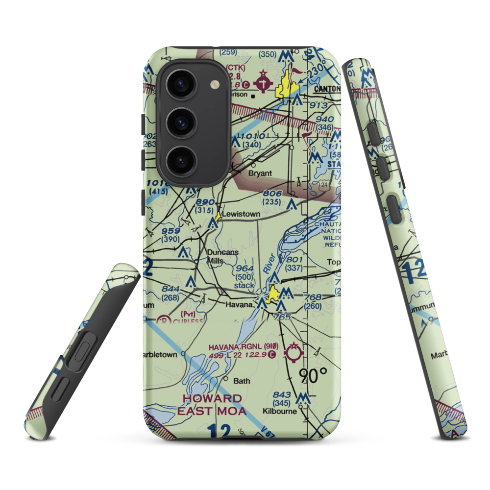 G. Bray Airport (34IL) VFR Sectional Samsung Phone Case Samsung Galaxy S23 Plus model shown