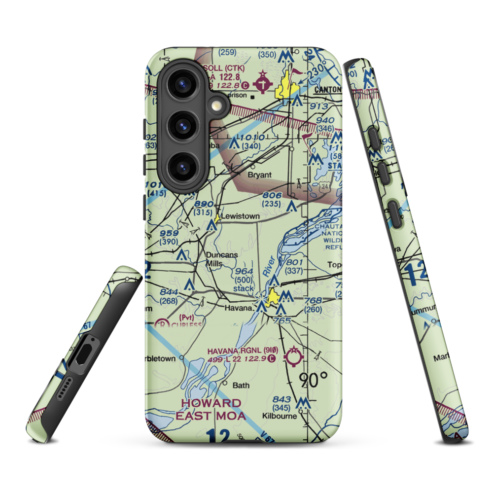 G. Bray Airport (34IL) VFR Sectional Samsung Phone Case Samsung Galaxy S24 Plus model shown