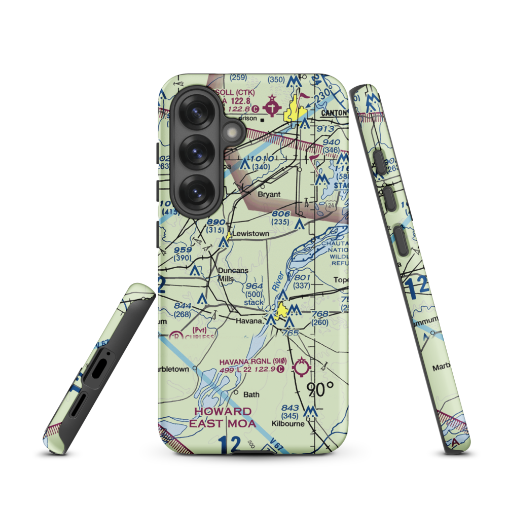 G. Bray Airport (34IL) VFR Sectional Samsung Phone Case Samsung Galaxy S25 model shown