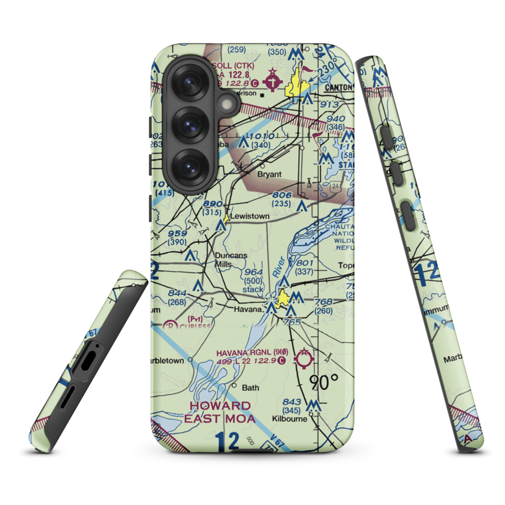 G. Bray Airport (34IL) VFR Sectional Samsung Phone Case Samsung Galaxy S25 Plus model shown