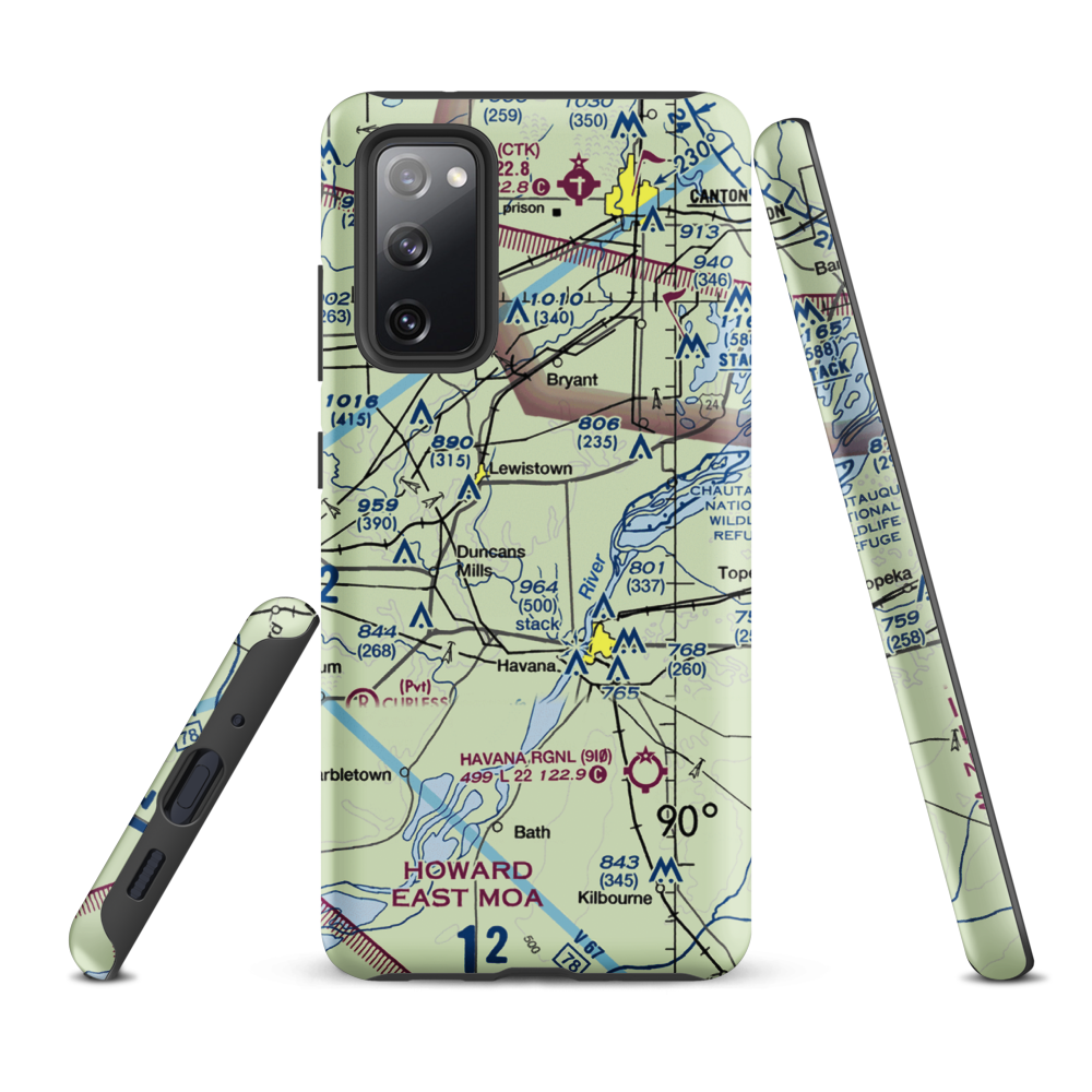 G. Bray Airport (34IL) VFR Sectional Samsung Phone Case Samsung Galaxy S20 FE model shown