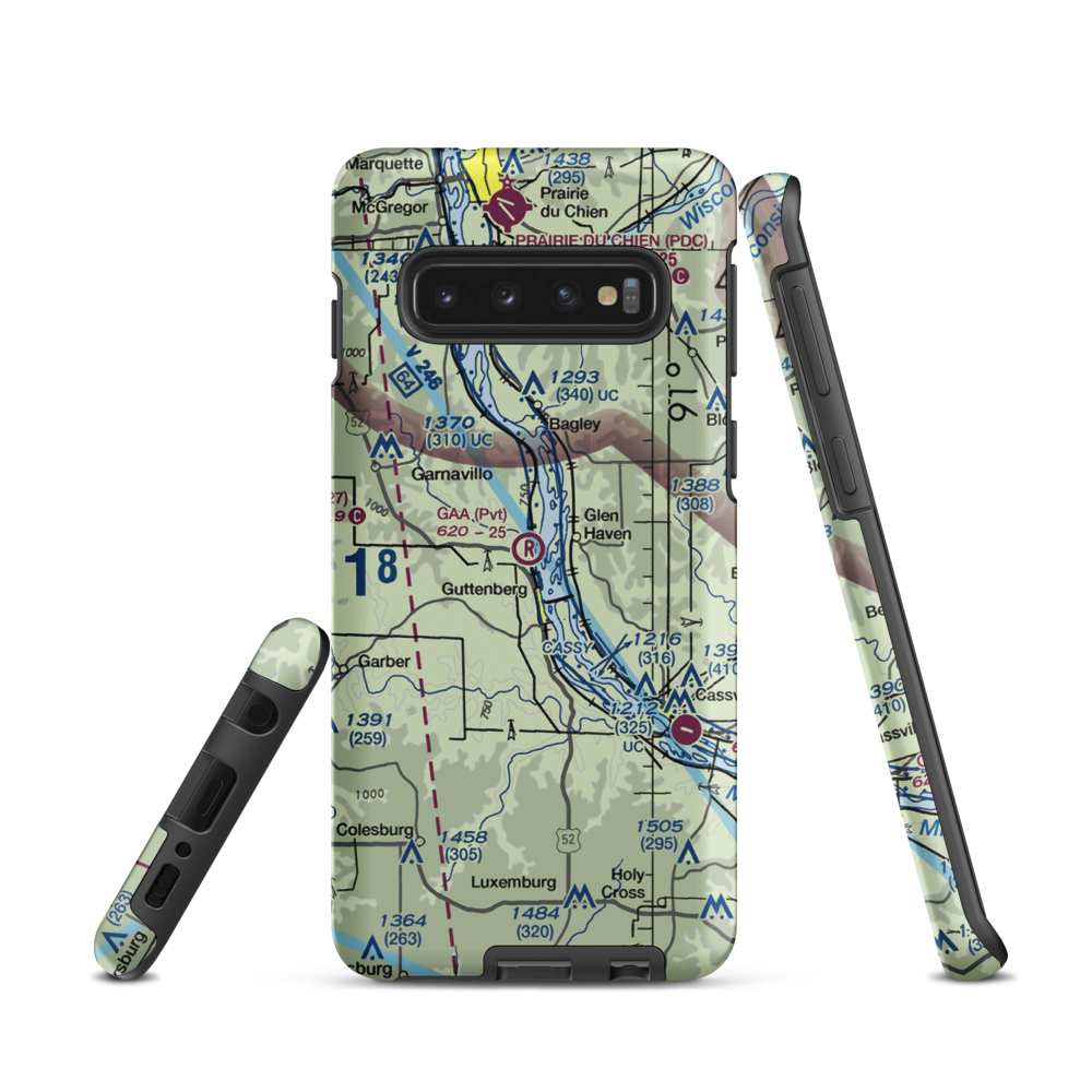 Gaa Private Airport (IA23) VFR Sectional Samsung Phone Case Samsung Galaxy S10 model shown