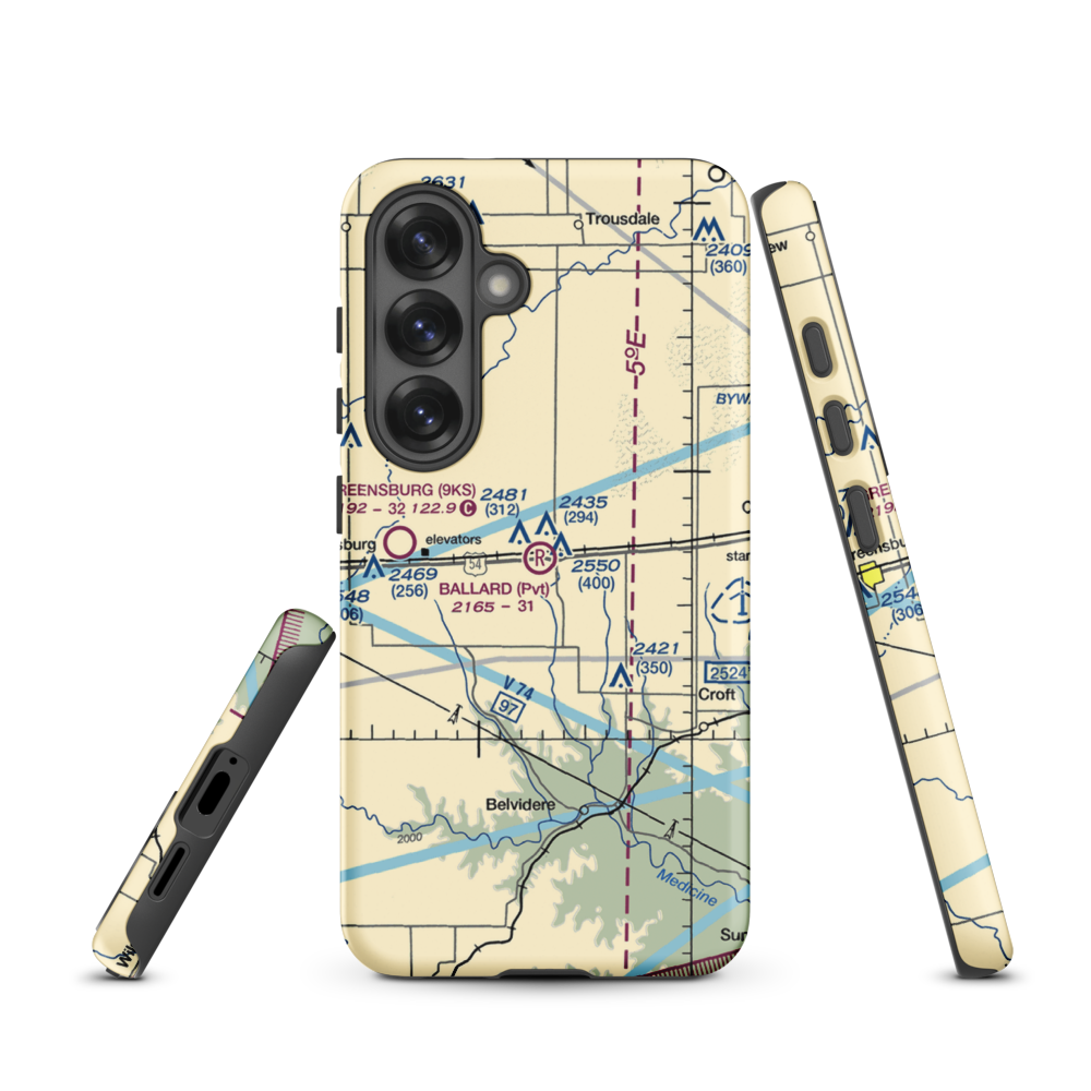 Gail Ballard Airport (SN63) VFR Sectional Samsung Phone Case Samsung Galaxy S25 model shown