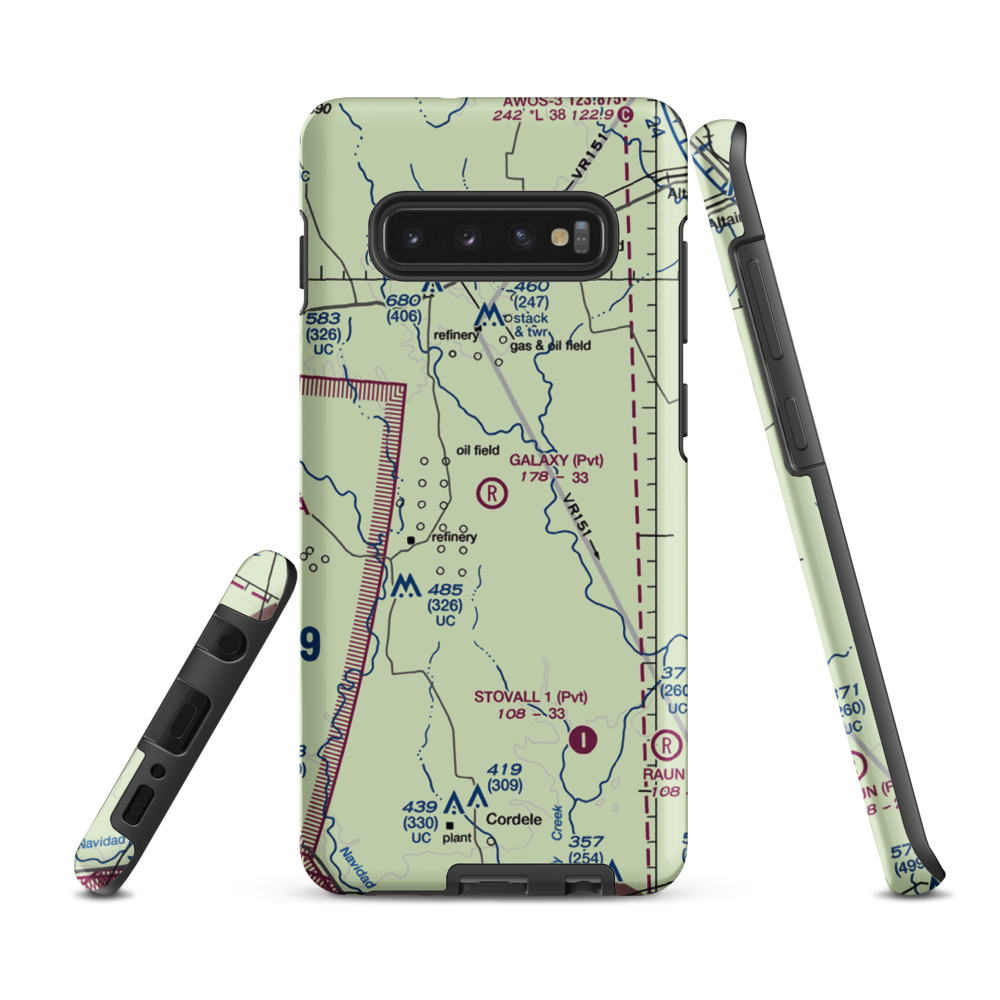 Galaxy Ranch Airport (72TS) VFR Sectional Samsung Phone Case Samsung Galaxy S10 Plus model shown