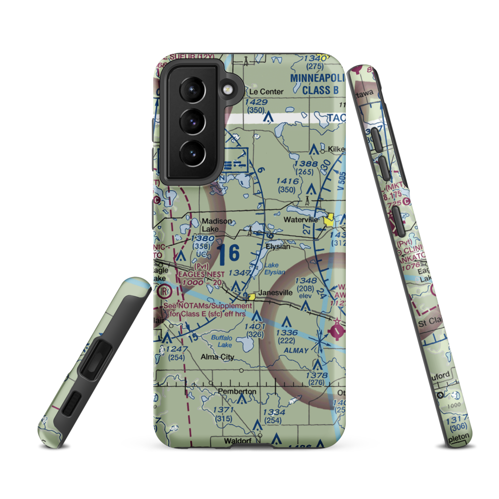 Galler's Airport (75MN) VFR Sectional Samsung Phone Case Samsung Galaxy S21 Ultra model shown