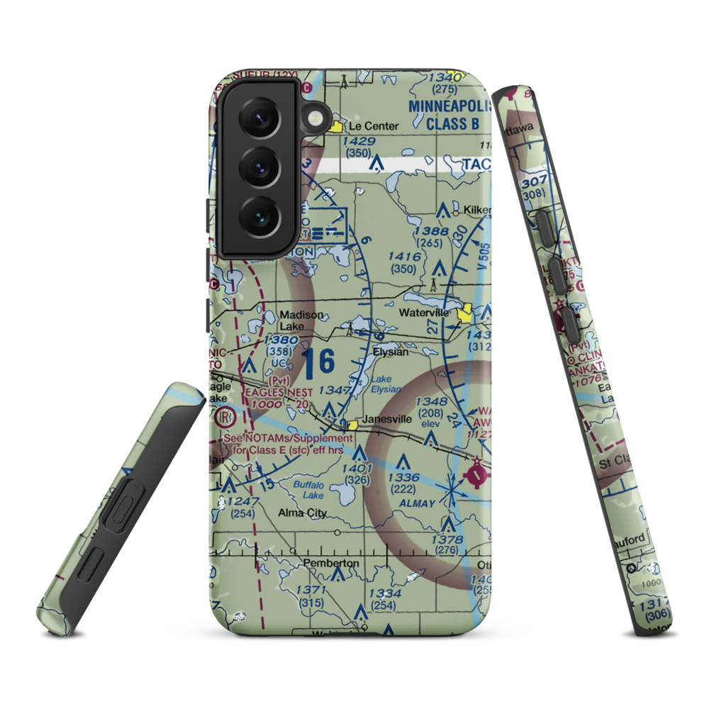 Galler's Airport (75MN) VFR Sectional Samsung Phone Case Samsung Galaxy S22 Plus model shown
