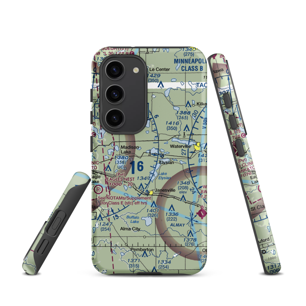 Galler's Airport (75MN) VFR Sectional Samsung Phone Case Samsung Galaxy S23 model shown