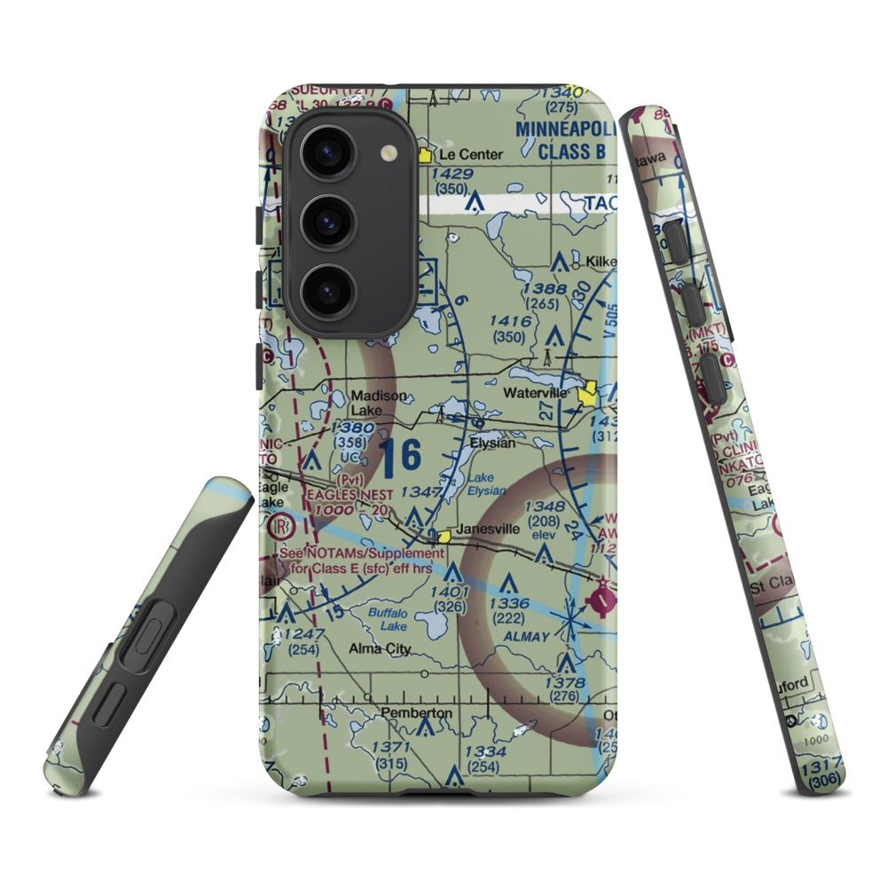 Galler's Airport (75MN) VFR Sectional Samsung Phone Case Samsung Galaxy S23 Plus model shown