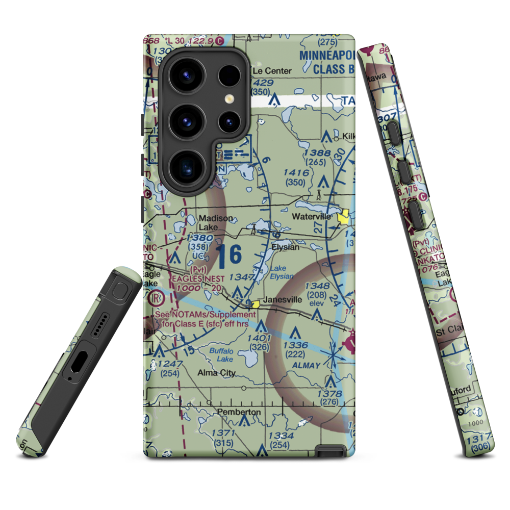 Galler's Airport (75MN) VFR Sectional Samsung Phone Case Samsung Galaxy S24 Ultra model shown