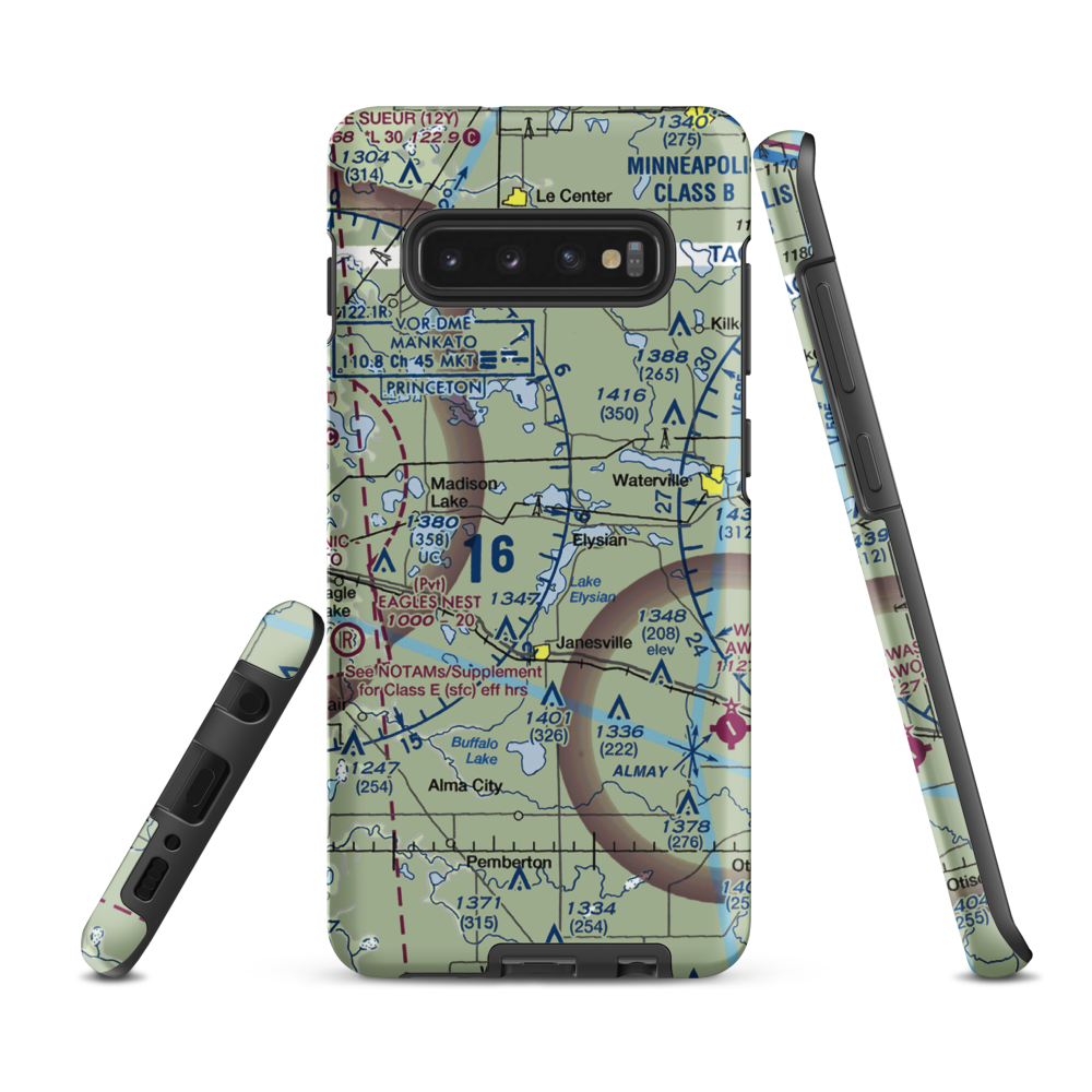 Galler's Airport (75MN) VFR Sectional Samsung Phone Case Samsung Galaxy S10 Plus model shown