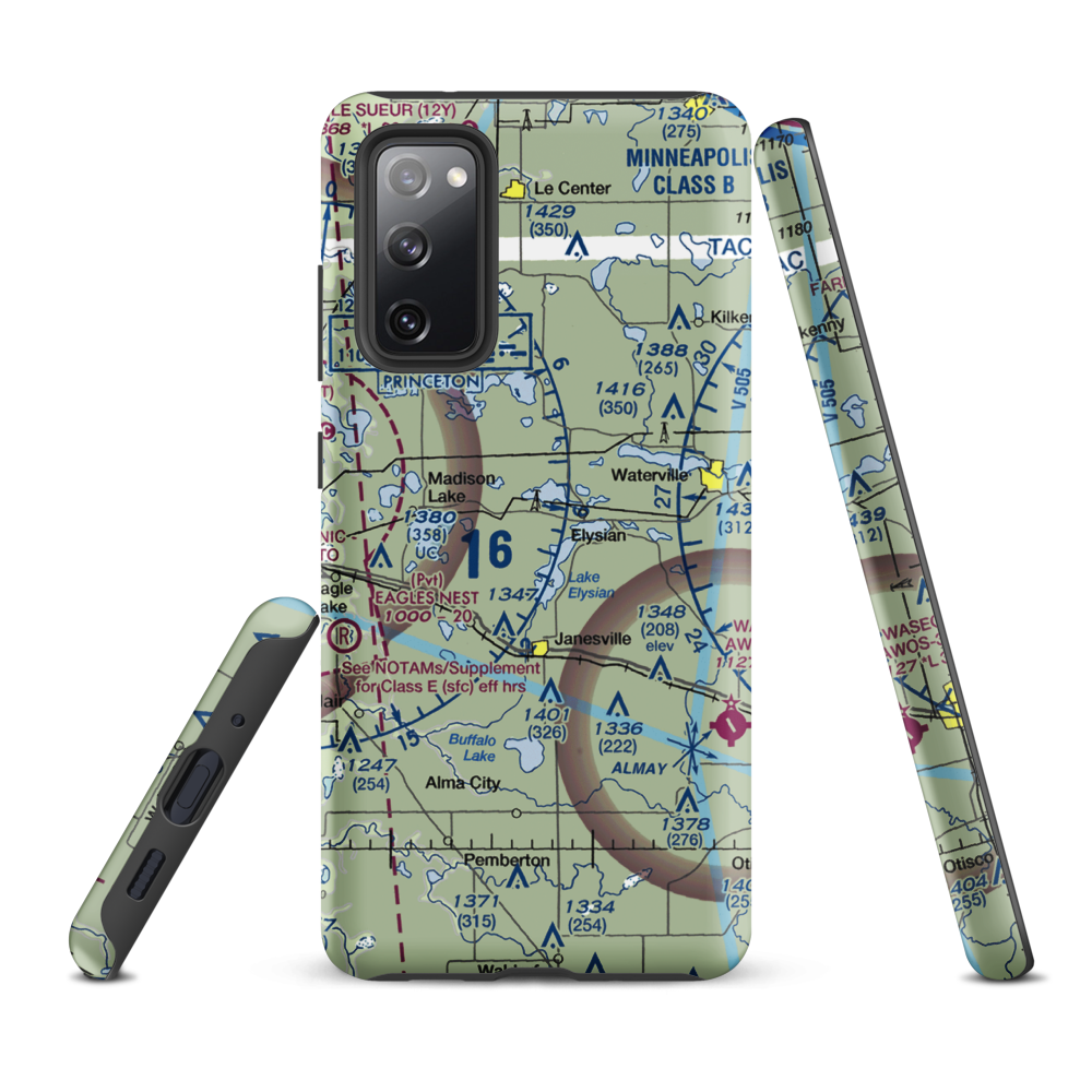 Galler's Airport (75MN) VFR Sectional Samsung Phone Case Samsung Galaxy S20 FE model shown