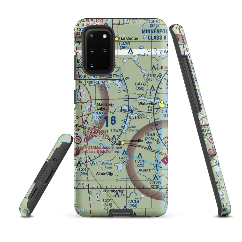 Galler's Airport (75MN) VFR Sectional Samsung Phone Case Samsung Galaxy S20 Plus model shown