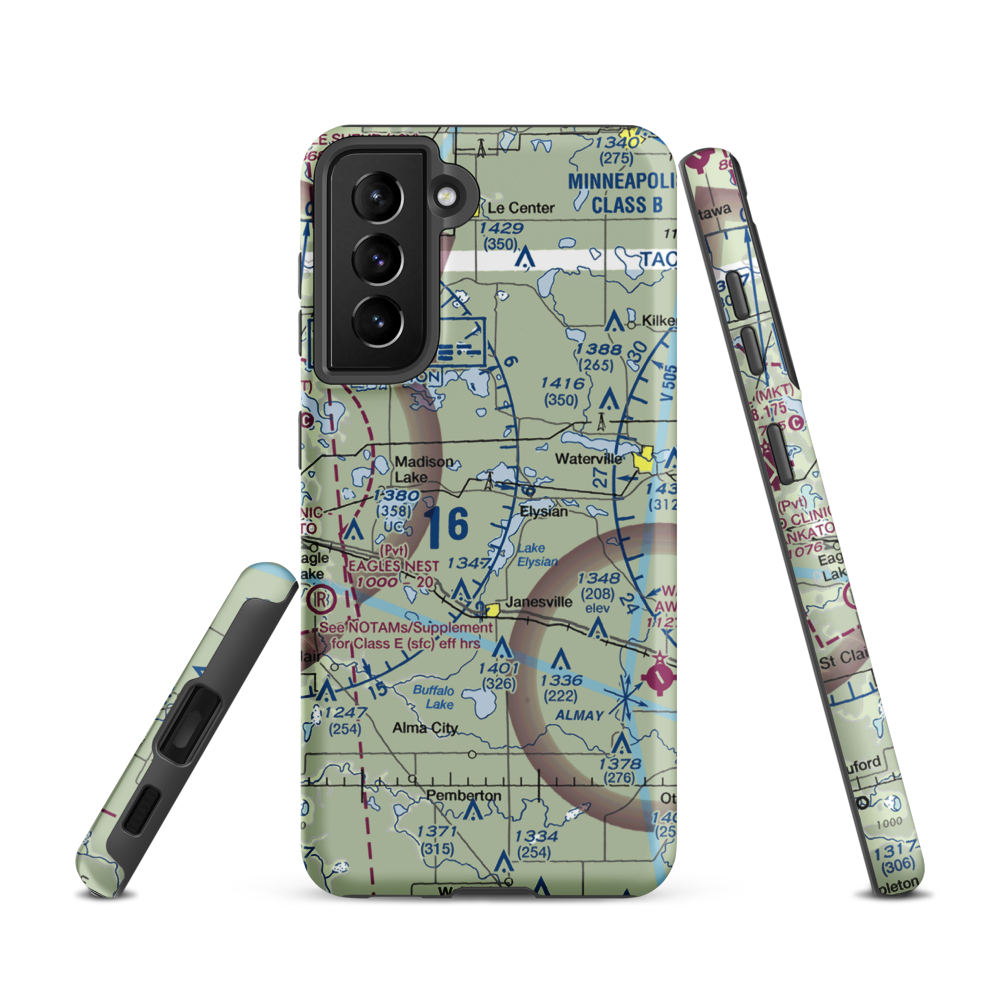 Galler's Airport (75MN) VFR Sectional Samsung Phone Case Samsung Galaxy S21 model shown