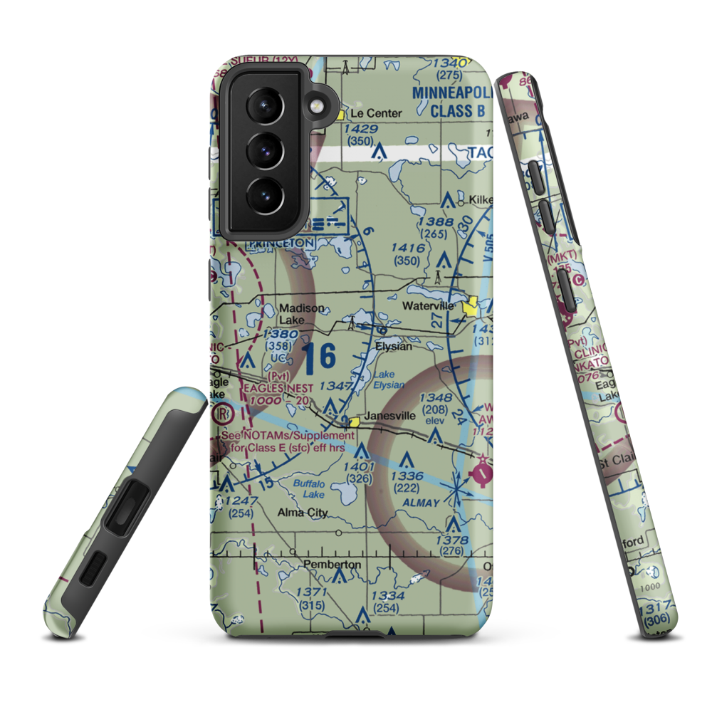 Galler's Airport (75MN) VFR Sectional Samsung Phone Case Samsung Galaxy S21 FE model shown