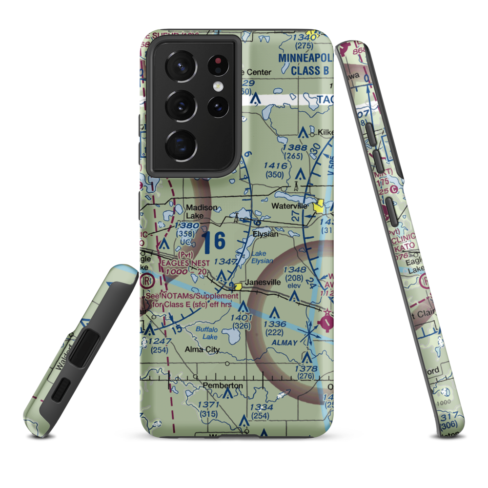 Galler's Airport (75MN) VFR Sectional Samsung Phone Case Samsung Galaxy S21 Plus model shown