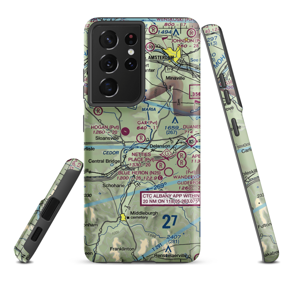 Gar Field (7NY1) VFR Sectional Samsung Phone Case Samsung Galaxy S21 Plus model shown