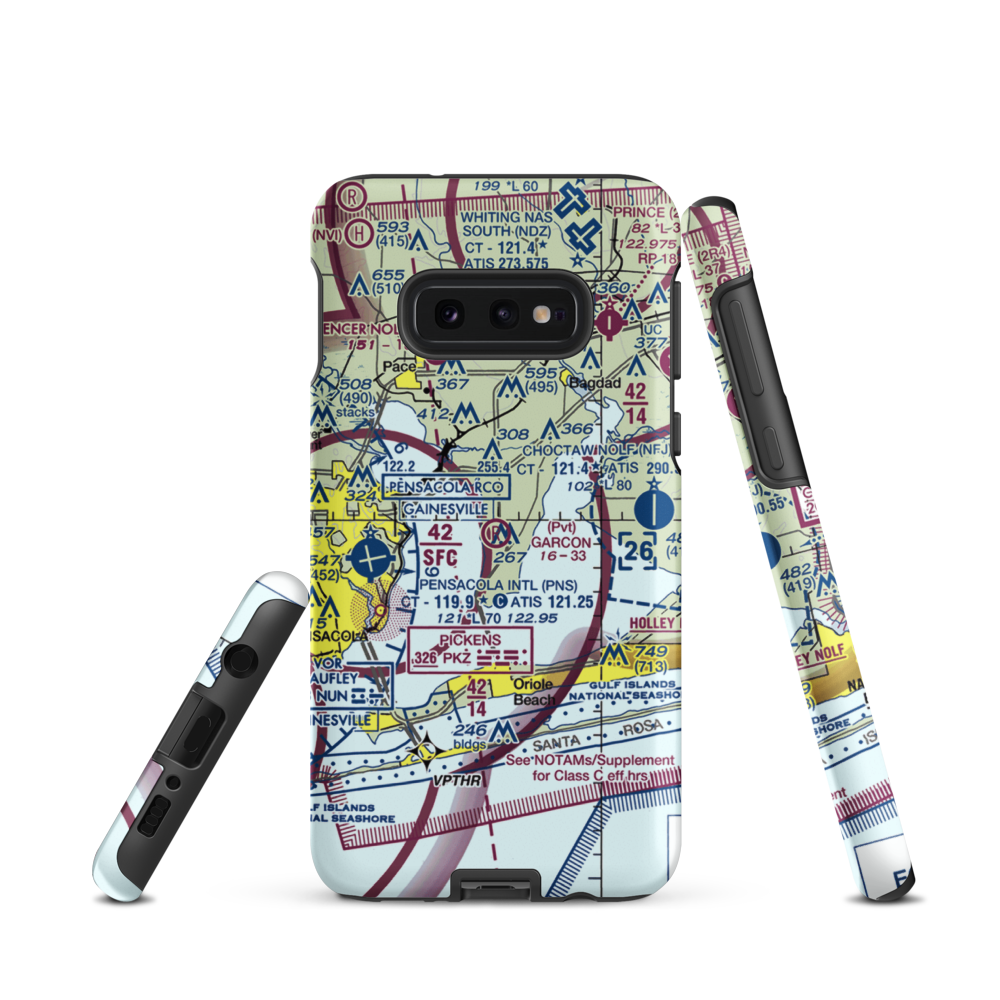 Garcon Field (24FL) VFR Sectional Samsung Phone Case Samsung Galaxy S10 Plus model shown