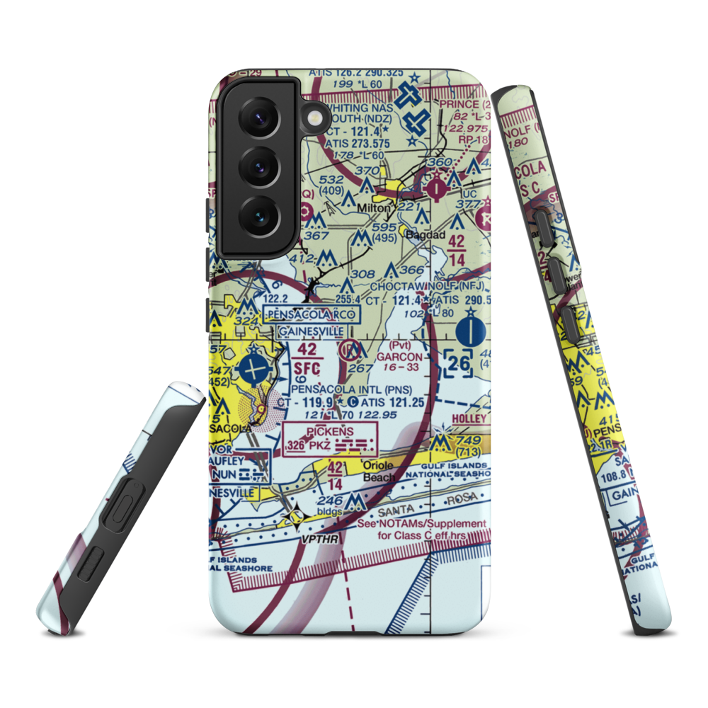 Garcon Field (24FL) VFR Sectional Samsung Phone Case Samsung Galaxy S22 Plus model shown