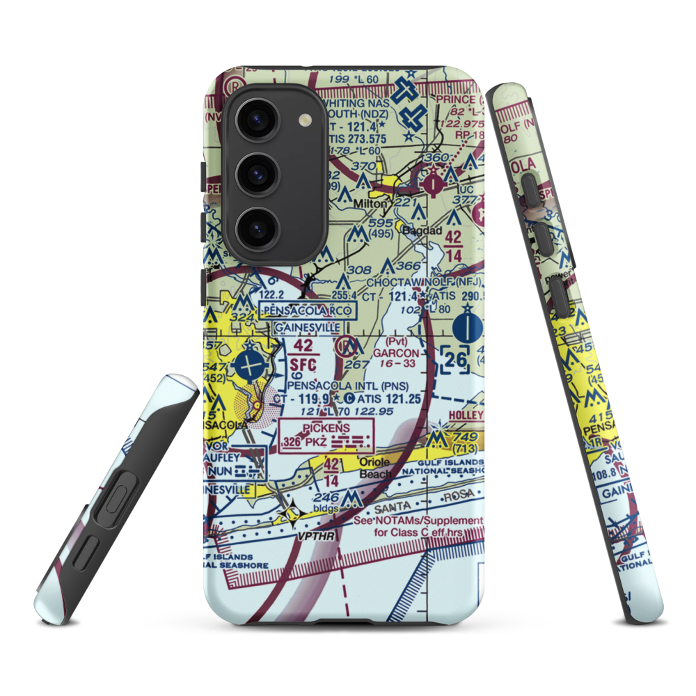 Garcon Field (24FL) VFR Sectional Samsung Phone Case Samsung Galaxy S23 Plus model shown
