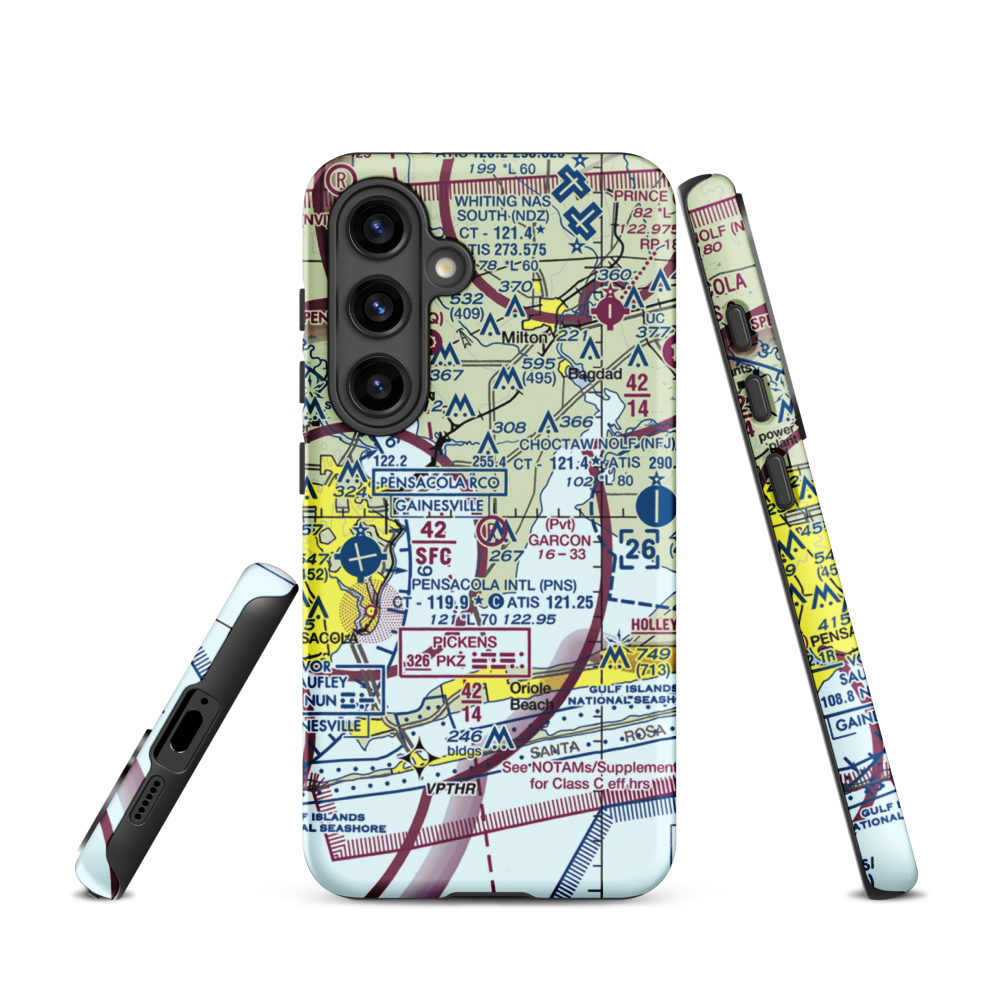 Garcon Field (24FL) VFR Sectional Samsung Phone Case Samsung Galaxy S24 model shown