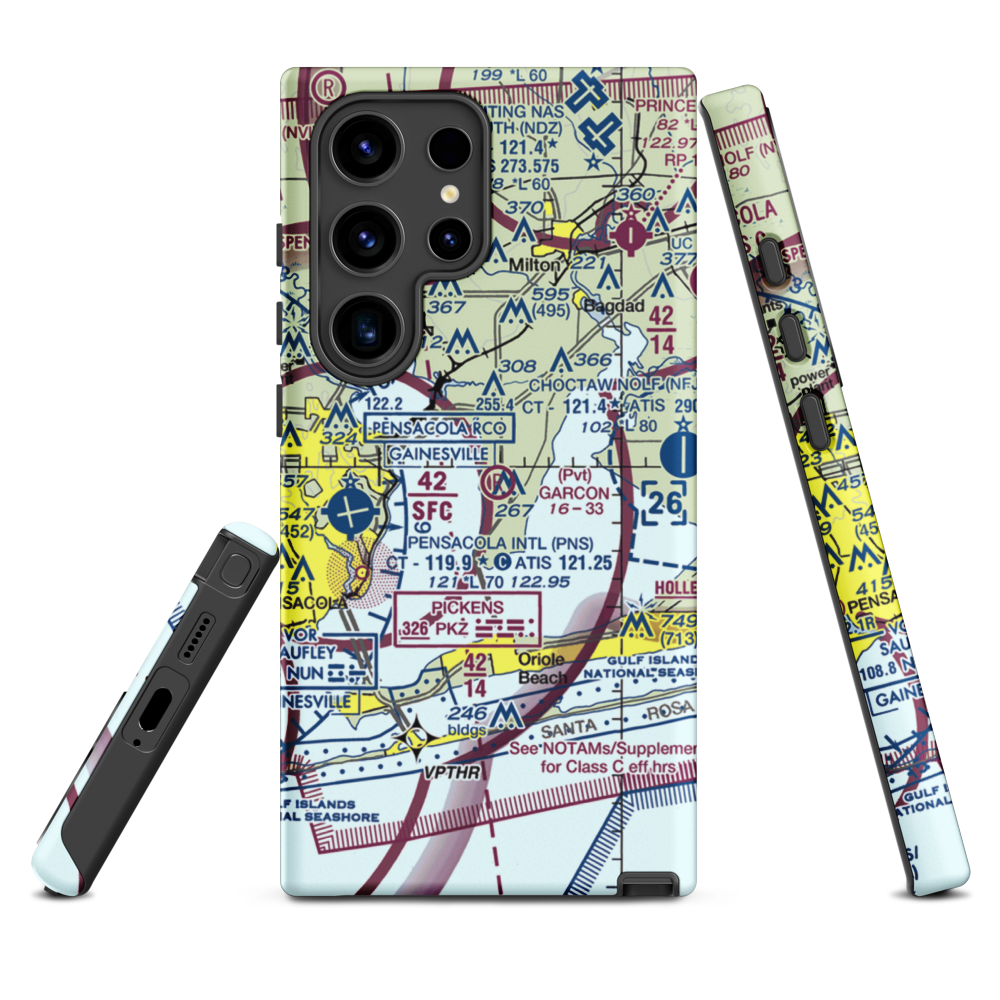 Garcon Field (24FL) VFR Sectional Samsung Phone Case Samsung Galaxy S24 Ultra model shown