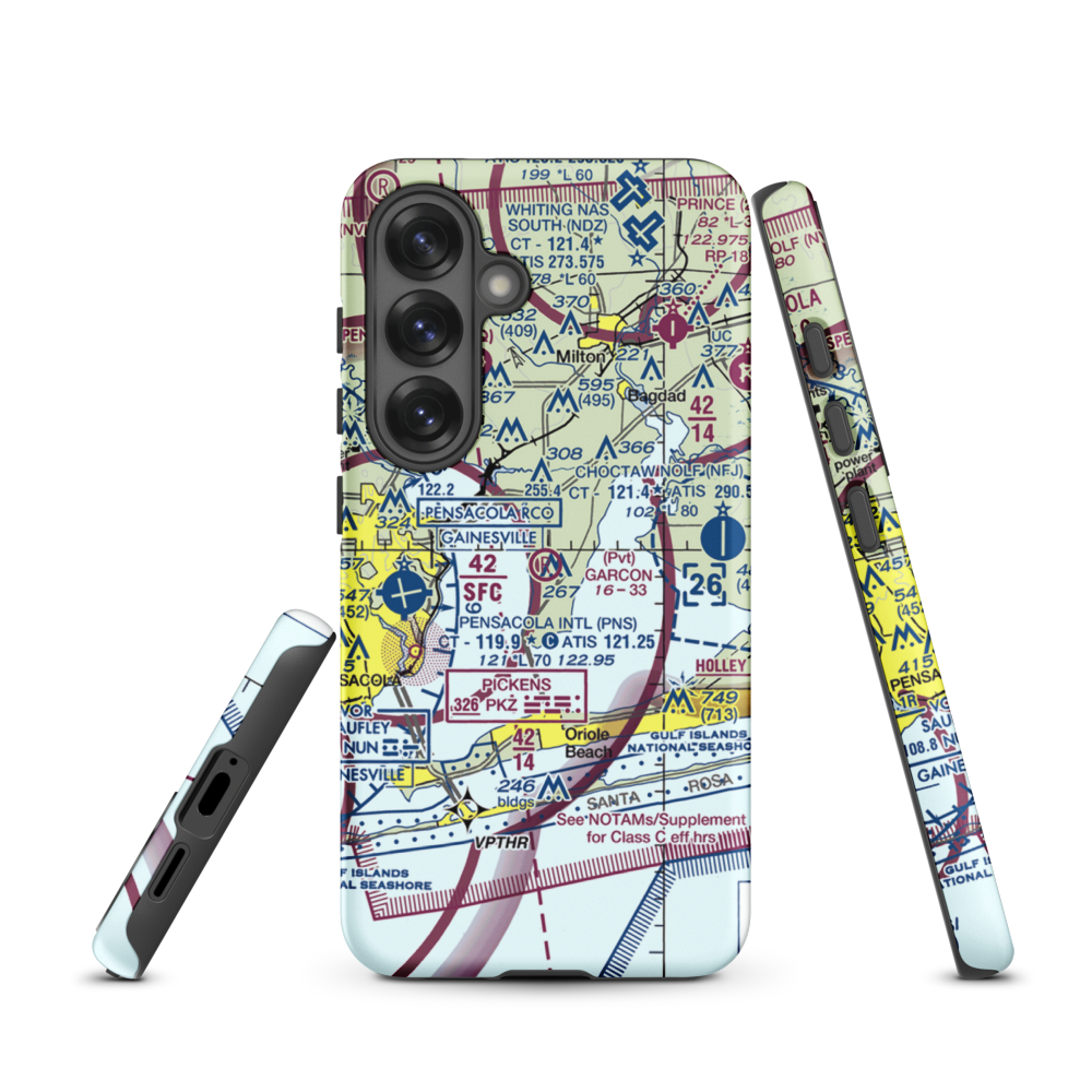 Garcon Field (24FL) VFR Sectional Samsung Phone Case Samsung Galaxy S25 model shown
