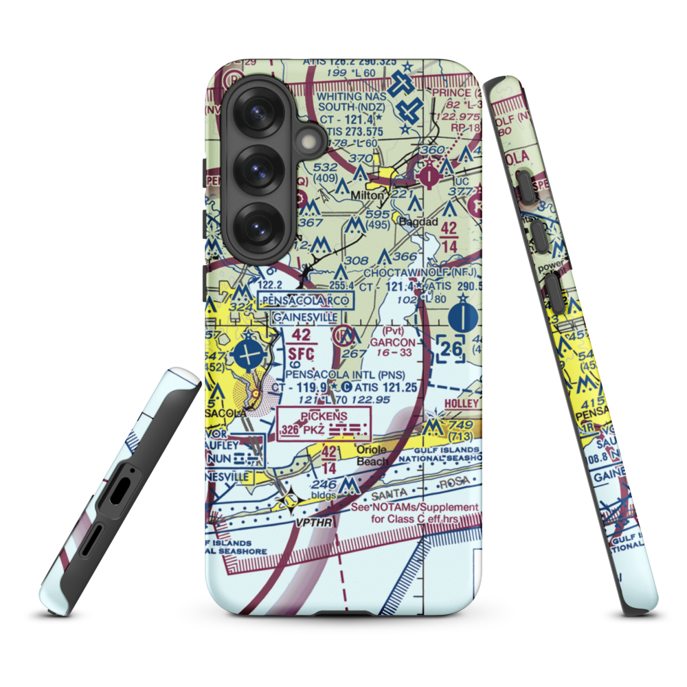 Garcon Field (24FL) VFR Sectional Samsung Phone Case Samsung Galaxy S25 Plus model shown